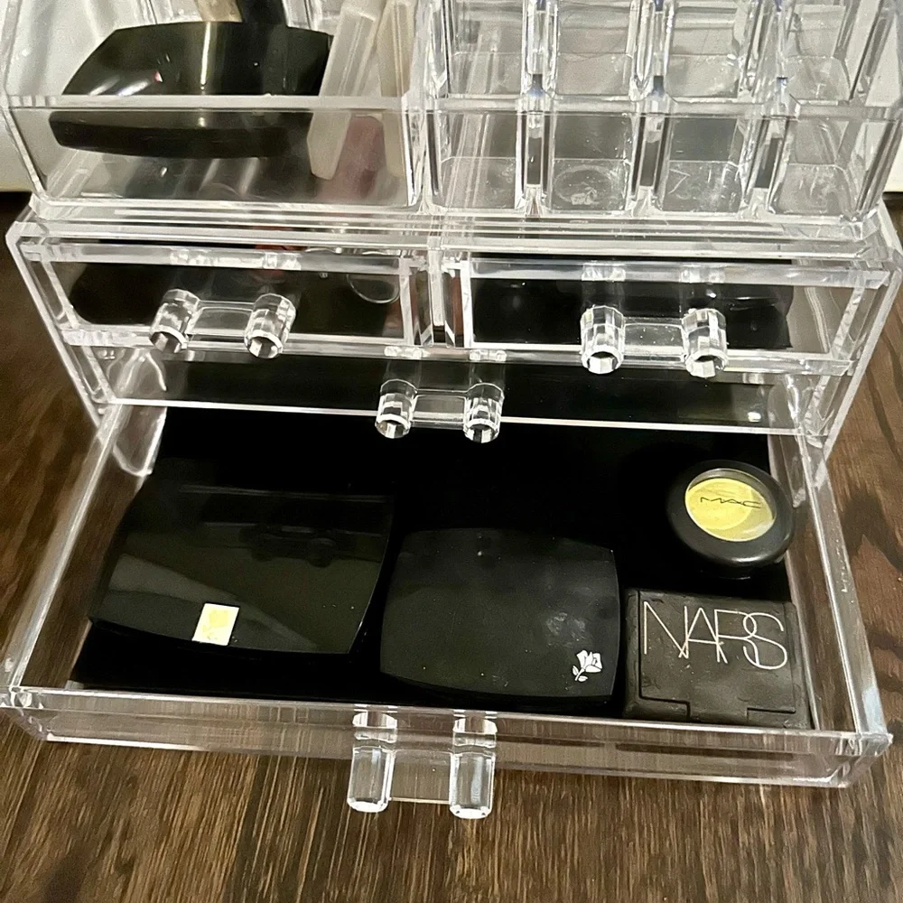 Like New-Two Clear Acrylic Makeup Organizers